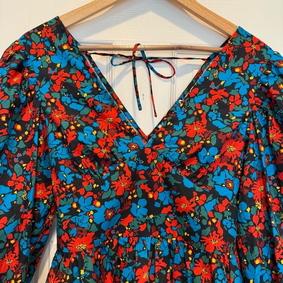 Derek Lam 10 Crosby Savannah Floral Peplum Blouse Women’s  Size 4 Small Cotton - Picture 4 of 11